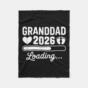 Granddad 2026 Loading New Baby Pregnancy Reveal  Fleece Blanket