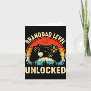 Granddad level unlocked father's day video gaming card