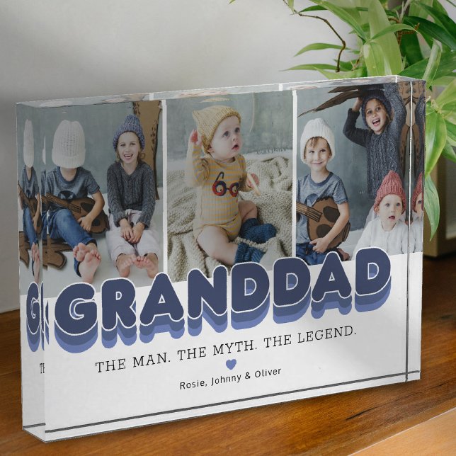 Granddad Man Myth Legend Photo Block (Creator Uploaded)