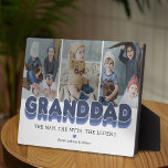 Granddad Man Myth Legend Photo Plaque<br><div class="desc">Cute grandfather photo plaque featuring 3 family pictures for you to replace with your own,  the title "GRANDDAD",  a personalised saying that reads "the man,  the myth,  the legend",  and the grandkids names.</div>