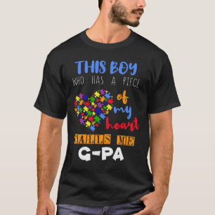 Granddad Papa Piece Boy Puzzle Autism Awareness T-Shirt