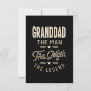 Granddad The Man The Myth RSVP Card