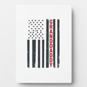 Granddaddy American Flag Vintage Patriotic Design_ Plaque