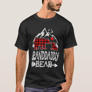 Granddaddy Bear Christmas Pajama Red Plaid Buffalo T-Shirt
