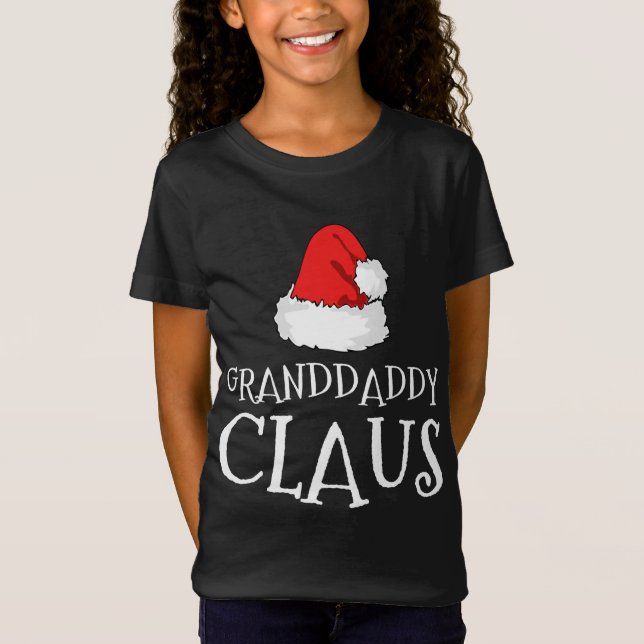 Granddaddy Claus Christmas Hat Family Group Matchi T-Shirt (Front)