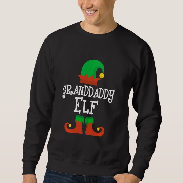 Granddaddy Elf Christmas Funny Xmas Sweatshirt (Front)