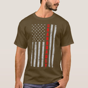 Granddaddy Funny Fathers Day Vintage Patriotic Ame T-Shirt