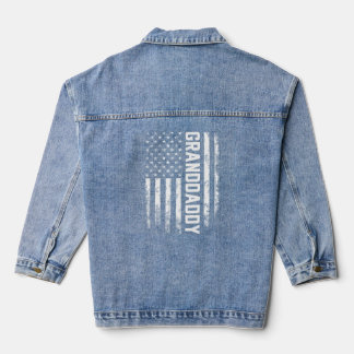 Granddaddy Gift America Flag Gift For Men Father's Denim Jacket