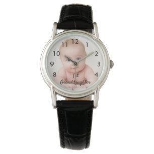Granddaugher baby custom photo grandmother watch
