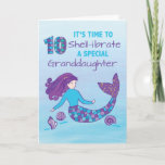 Granddaughter 10th Birthday Sparkly Look Mermaid Card<br><div class="desc">She will be turning 10 soon,  you granddaughter is. When that day arrives,  you should make sure that you would be able to gift her with this fun card to greet her and share a fun message. So you should better be getting your hands on one of this card.</div>