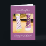 Granddaughter 11th Birthday Crazy Socks Card<br><div class="desc">In just a few days time,  your sweet granddaughter is going to be celebrating her special day as she finally turns eleven years old. Greet her a happy 11th birthday with this fun card to make her day more special and fun.</div>