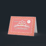 Granddaughter 17th Birthday with Crown & Gold Dots Card<br><div class="desc">Time to send greetings and good wishes to a loved granddaughter as she turns 17 years old. Make her feel like royalty with this card having a crown and gold looking dots on the front.</div>