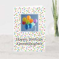 Granddaughter 1st birthday balloons