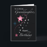 Granddaughter 25th Birthday Star Inspirational Card<br><div class="desc">This black and pink star card is all you need to greet your granddaughter and share an inspiring message for her birthday. She will surely love to get this card from you in celebration of her 25th birthday.</div>