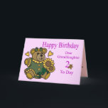 Granddaughter 2nd Birthday Card<br><div class="desc">Cut bear design for granddaughters 2nd.</div>