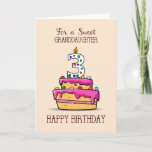 Granddaughter 3rd Birthday, 3 on Sweet Pink Cake Card<br><div class="desc">Babies and sweets go together. As your baby granddaughter celebrates her 3rd birthday,  you can send her this sweet pink icing and colourful candies cake. Make her special day much sweeter with this card.</div>