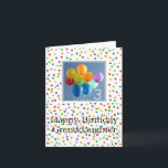 Granddaughter 3rd birthday balloons card<br><div class="desc">Created from an original Studio Porto Sabbia photo! This Coloured Balloons Birthday card is available as an age specific card ages 1 to 12,  in different languages and for various specific (family) relations. For Birthday Party Invitations in the same style,  check the Invitation section of Studio Porto Sabbia</div>