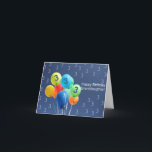 Granddaughter 3rd birthday balloons card<br><div class="desc">Created from an original Studio Porto Sabbia photo! This Coloured Balloons Birthday card is available as an age specific card ages 1 to 12,  in different languages and for various specific (family) relations. For Birthday Party Invitations in the same style,  check the Invitation section of Studio Porto Sabbia</div>