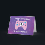 Granddaughter 8 Year Old Birthday Gamer Controller Card<br><div class="desc">Kids today love to play video games. If your granddaughter is one of those hobbyists,  then this card would be perfect to send her 8th birthday greetings soon. Ready a copy of this card now to be able to give her.</div>