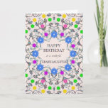Granddaughter Abstract Flowers Birthday Card<br><div class="desc">An abstract floral birthday card for a granddaughter. A glorious abstract pattern with flowers and diamonds. A very pretty, feminine, and stylish way to say 'Happy Birthday' to a granddaughter. An unusual design that stands out. Send your birthday wishes in an elegant and eloquent way. All the diamonds on this...</div>