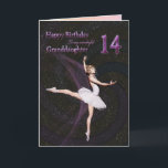 Granddaughter age 14, a ballerina birthday card<br><div class="desc">A beautiful ballerina dancing on a birthday card for a Granddaughter</div>