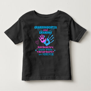 Granddaughter and Grandma Hold Hands and Hearts   Toddler T-Shirt