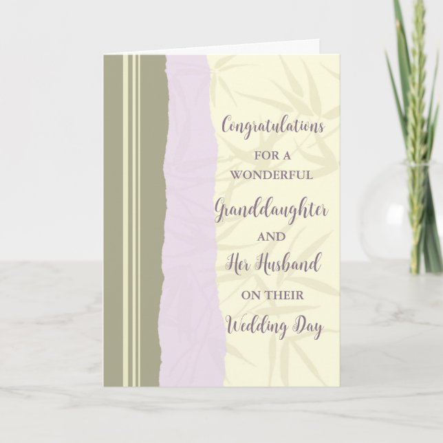Granddaughter and Her Husband Congratulations Card (Front)