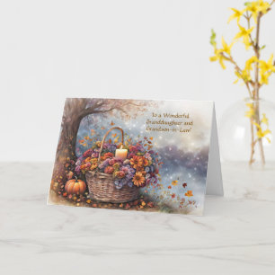Granddaughter and Husband Grandson in Law Pretty T Card