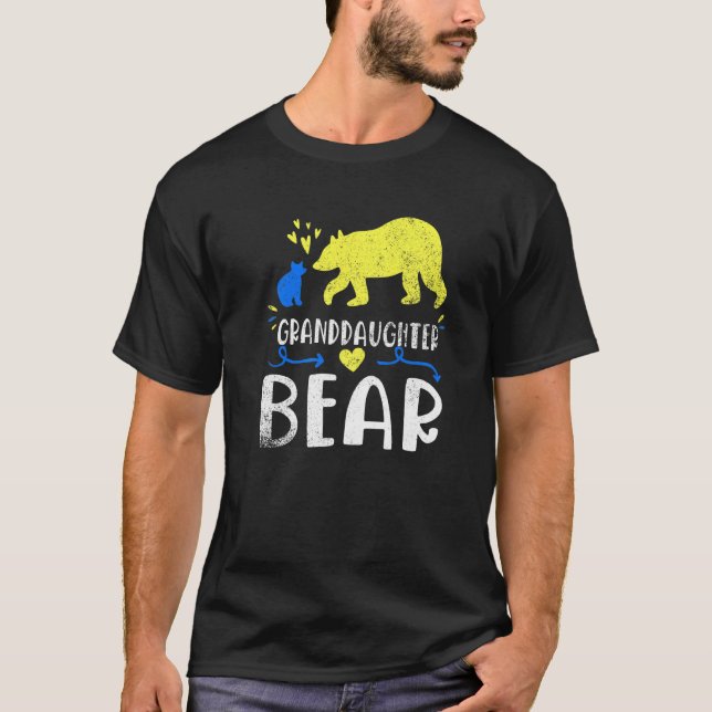Granddaughter Bear Family Matching Down Syndrome A T-Shirt (Front)