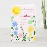 Granddaughter Birthday Card<br><div class="desc">Beautiful granddaughter birthday card that is customisable with your personalised message and/or add a name and age!</div>