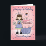 Granddaughter Birthday Card - Cupcake Princess<br><div class="desc">Granddaughter Birthday Card - Cupcake Princess</div>