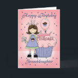 Granddaughter Birthday Card - Cupcake Princess<br><div class="desc">Granddaughter Birthday Card - Cupcake Princess</div>