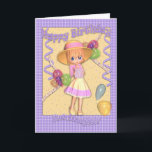 Granddaughter Birthday Card - Cute Little Girl<br><div class="desc">Granddaughter Birthday Card - Cute Little Girl</div>