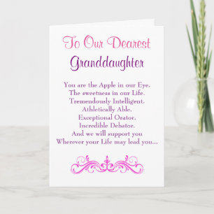 granddaughter birthday card.girls.daughters.female card