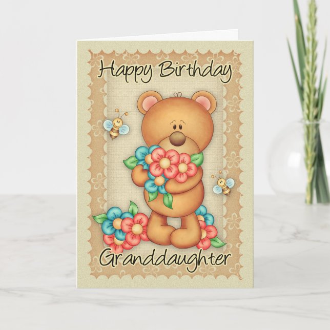 Granddaughter Birthday Card With A Bunch Of Birthd (Front)