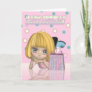 Granddaughter Birthday Card With Cute Little Girl