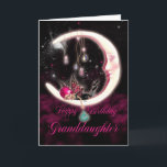 Granddaughter Birthday Card With Fantasy Moon Fair<br><div class="desc">Granddaughter Birthday Card With Fantasy Moon Fairy</div>