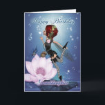 Granddaughter Birthday Card With Fantasy Water Fai<br><div class="desc">Granddaughter Birthday Card With Fantasy Water Fairy</div>