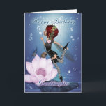 Granddaughter Birthday Card With Fantasy Water Fai<br><div class="desc">Granddaughter Birthday Card With Fantasy Water Fairy</div>