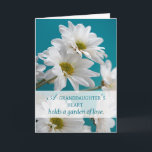 Granddaughter Birthday Daisies Garden of Love Card<br><div class="desc">Teal background sets off the white daisies. Wish your granddaughter happy birthday and let her know she her heart holds a garden of love.</div>
