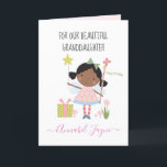 Granddaughter birthday fairy girls whimsical  card<br><div class="desc">An adorable birthday card with the cutest little fairies that you can personalise with your granddaughter's name. The birthday fairy collection is perfect for little girls who adore magical creatures. You can choose between two types of card. You can choose either silky gloss paper or matte paper. Matte, is a...</div>