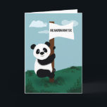Granddaughter Birthday Panda Climbing Flag Pole Card<br><div class="desc">Your granddaughter will love this cute panda hanging on a wooden pole with a banner flag with the word granddaughter on it. Send her this fun panda pun to have a pandastic birthday!</div>