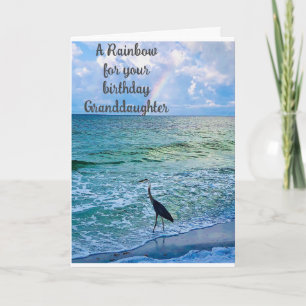 *GRANDDAUGHTER* BIRTHDAY RAINBOW FOR YOU! CARD