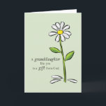 Granddaughter Birthday, Religious Green Daisy Flow Thank You Card<br><div class="desc">Your granddaughter’s birthday is very special to her and to her. Let her know how much she means to you with this green card and emphasizing the life in a daisy.</div>