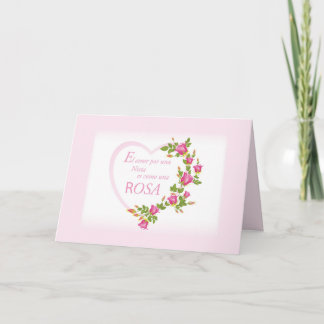Granddaughter Birthday Rose Card