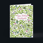 Granddaughter Birthday Scattered Leaves Card<br><div class="desc">A birthday card for your granddaughter. A lovely card to send birthday wishes. Say happy birthday with a card full of scattered leaves and flowers. An unusual card for a lovely lady.</div>