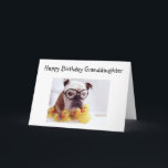 "GRANDDAUGHTER" BIRTHDAY WISHES CARD<br><div class="desc">This Bulldog Line I have created is adorable and I am 100% sure "your granddaugher" will LOVE this BIRTHDAY CARD send from YOU!</div>