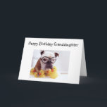 "GRANDDAUGHTER" BIRTHDAY WISHES CARD<br><div class="desc">This Bulldog Line I have created is adorable and I am 100% sure "your granddaugher" will LOVE this BIRTHDAY CARD send from YOU!</div>