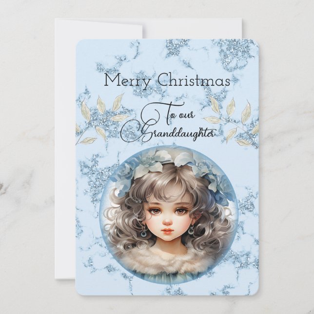 Granddaughter Blonde Haired Girl Christmas Wishes (Front)