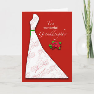 Granddaughter Bridal Shower Silhouette, Christmas Holiday Card